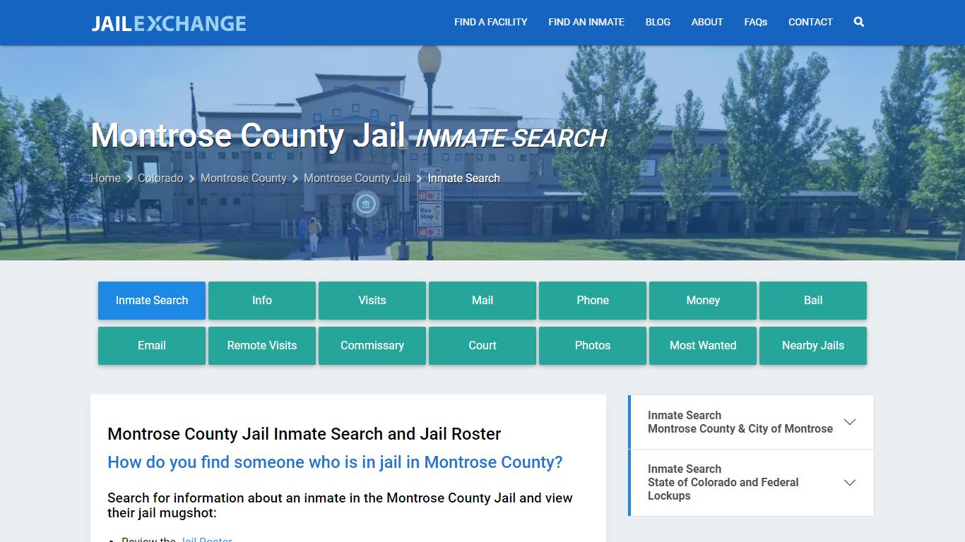 Inmate Search: Roster & Mugshots - Montrose County Jail, CO